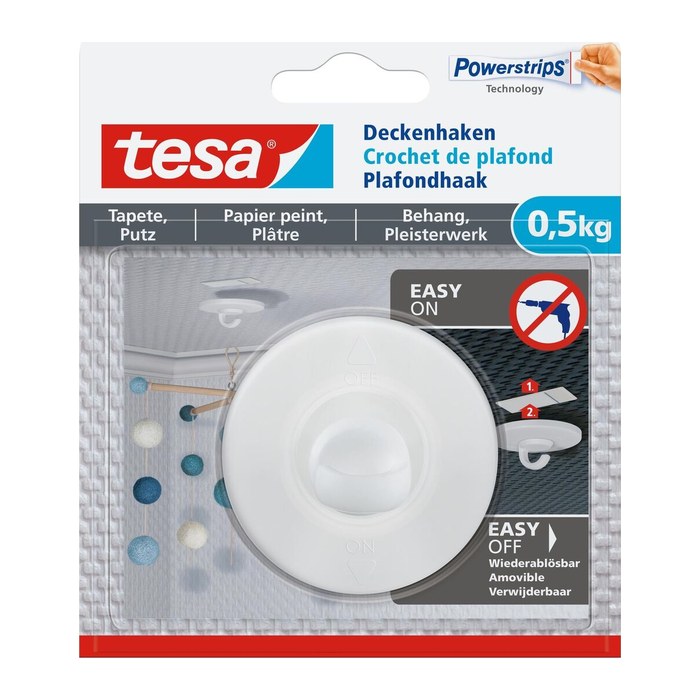 tesa Deckenhaken Tapete&Putz 0.5kg