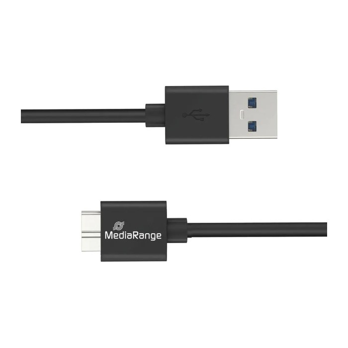 MediaRange Ladekabel USB-A auf Micro-B USB 3.0, 0,5m, sw