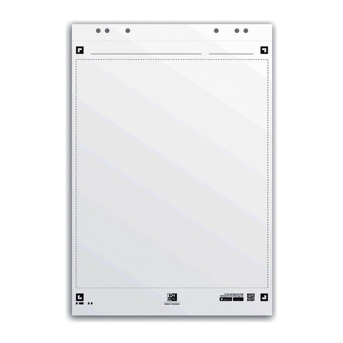 OXFORD Flipchart-Papier Smart Chart blanko 65,0 x 98,0 cm, 20 Blatt, 3 Blöcke