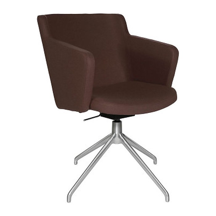 Topstar Besuchersessel SFH 1.0 dunkelbraun edelstahl, Optik matt Stoff 58,0 x 66,0 x 87,0 - 90,0 cm, 1 St.