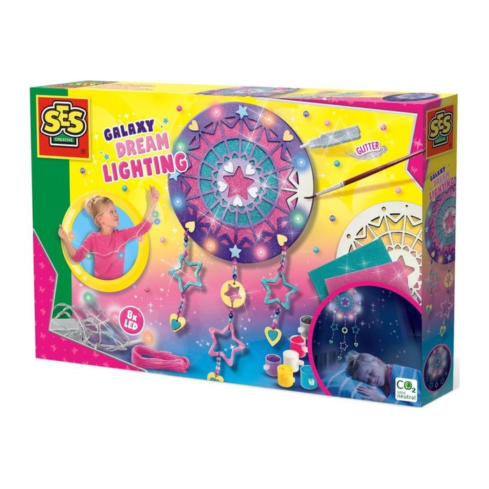 SES Creative® Bastelset Traumfänger Galaxy mehrfarbig