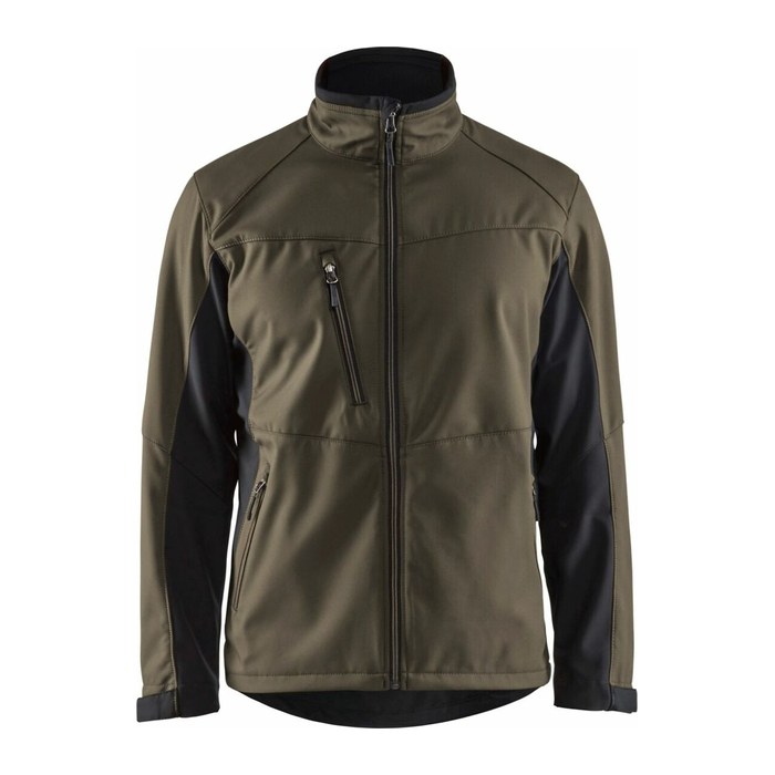 BLAKLÄDER® unisex Softshelljacke 4950 olivegrün, schwarz Größe 2XL