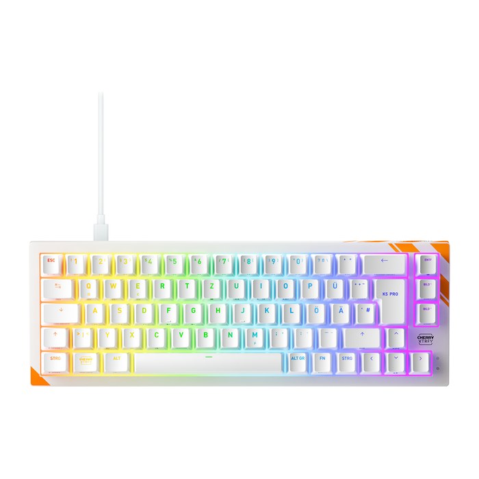 CHERRY XTRFY K5 PRO TMR Tastatur RGB Wired DE TKL 65% wß