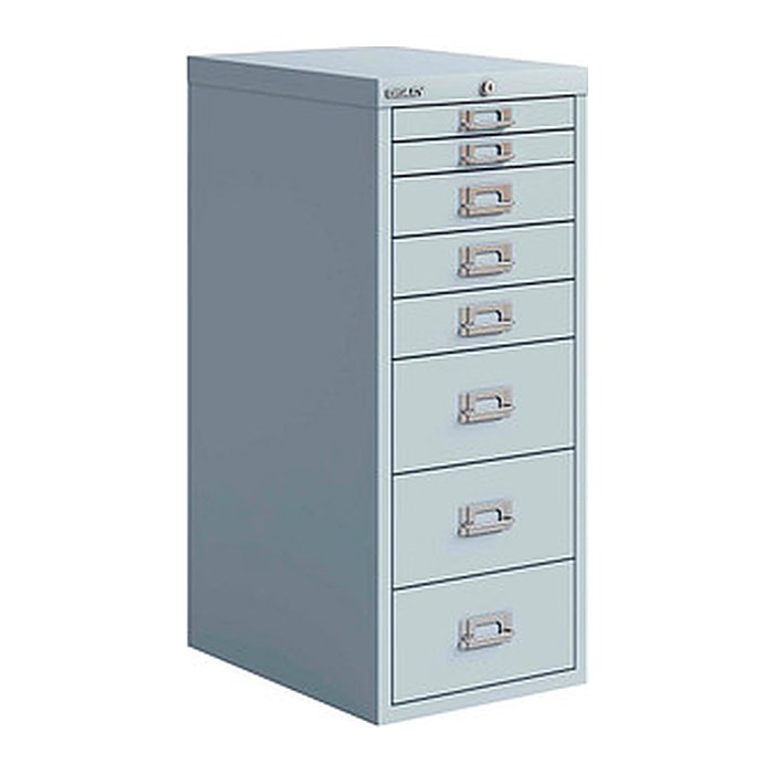 BISLEY MultiDrawer™ Schubladenschrank lichtgrau 8 Schubladen 27,9 x 40,8 x 59,0 cm, 1 St.