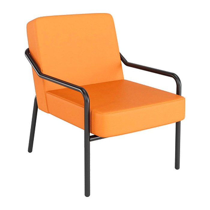 medso powered by PAPERFLOW Sessel MEDSO M orange schwarz Kunstleder 58,0 x 74,3 x 73,6 cm, 1 St.