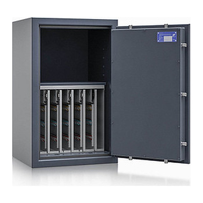 ISS safe4key Schlüsseltresor grau mit 280 Haken, Doppelbartschloss, 50,0 x 42,0 x 80,0 cm, 1 St.