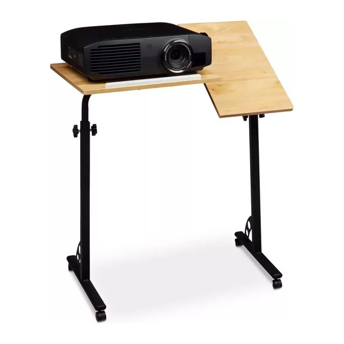 relaxdays PC-Tisch höhenverstellbar eiche hell 80,0 x 50,0 x 75,0 - 110,0 cm