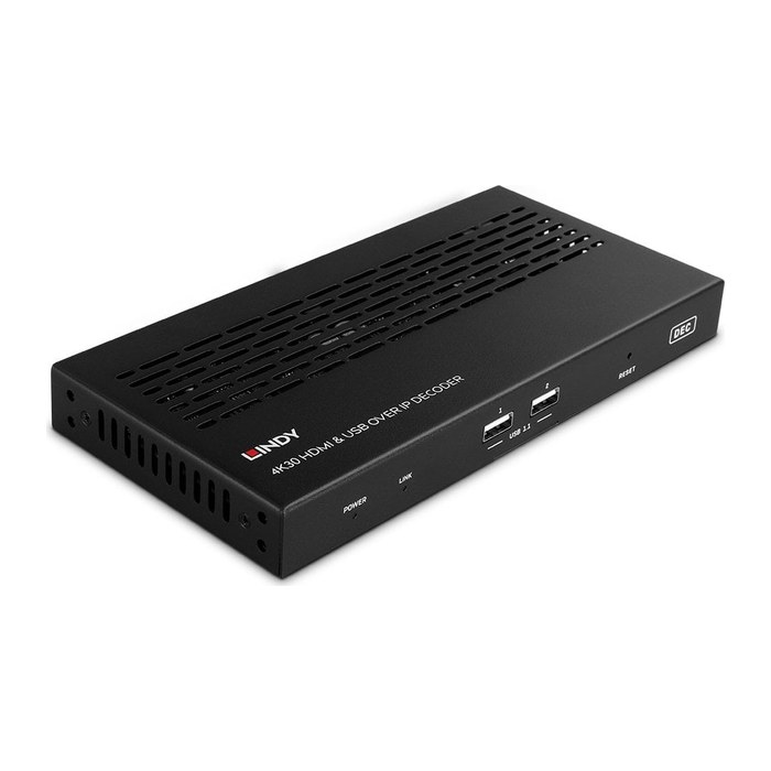 LINDY 4K30 HDMI & USB over IP Decoder Multicast & Videowall