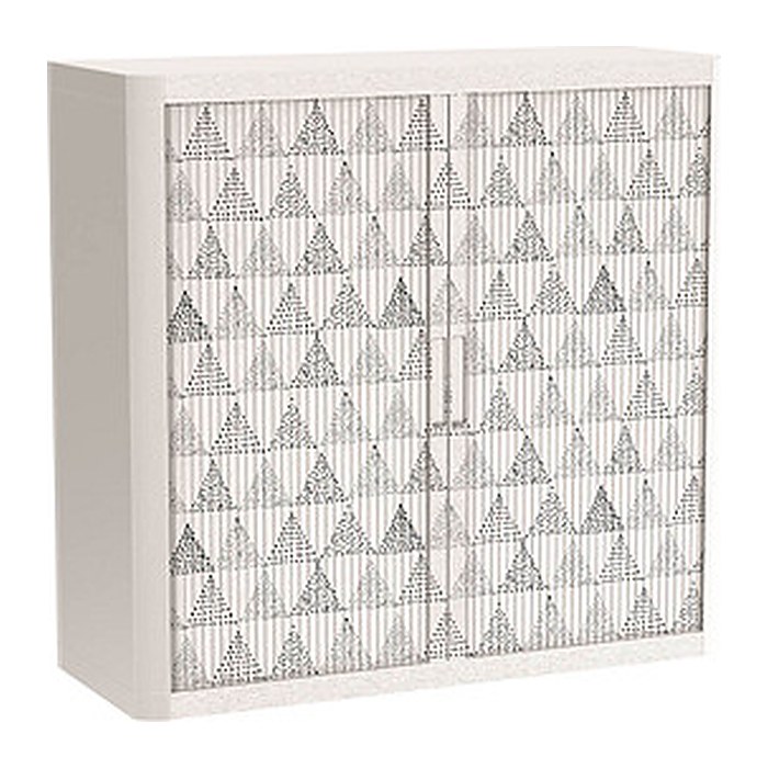 PAPERFLOW easyOffice Black & White Rollladenschrank 60548 2 Fachböden 110,0 x 41,5 x 104,0 cm