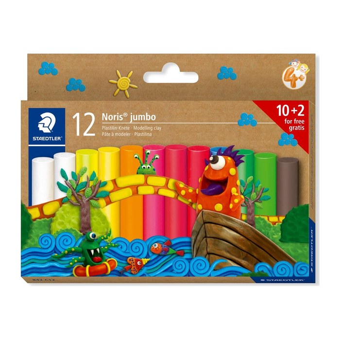 STAEDTLER Plastilin-Knete Noris Jumbo C12