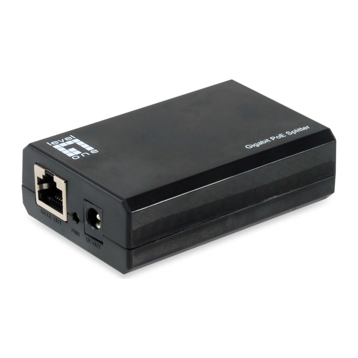 LevelOne PoE Gigabit Splitter RJ45 1Gbps 60W schwarz