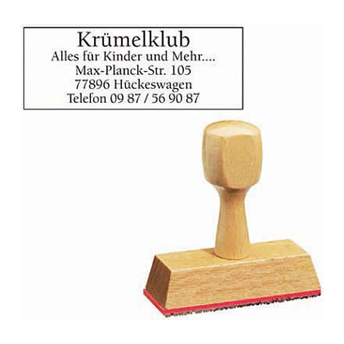 Textstempel, individualisierbar ohne Logo, 1 St.