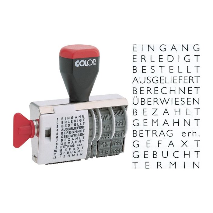 COLOP Datumstempel mit Text 04000/WD ohne Logo, 1 St.
