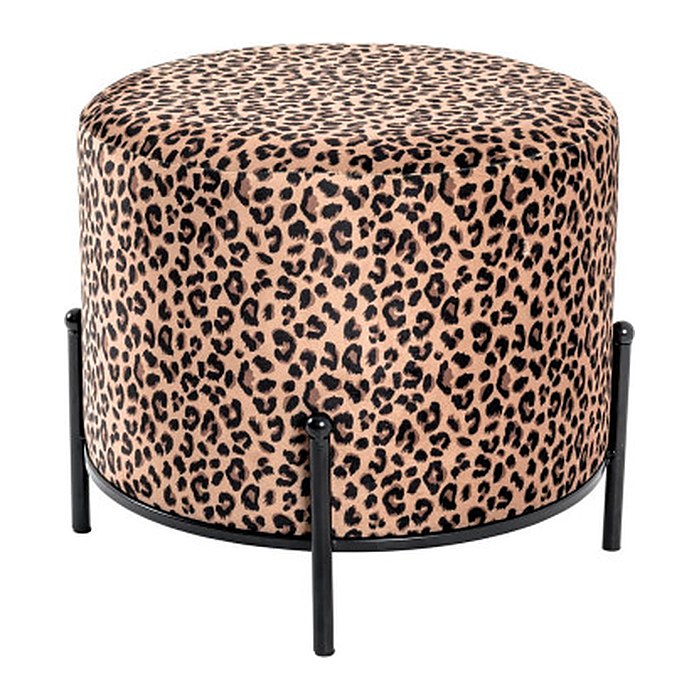 HAKU Möbel Wohnzimmer-Hocker 22952 Leopard, 1 St.