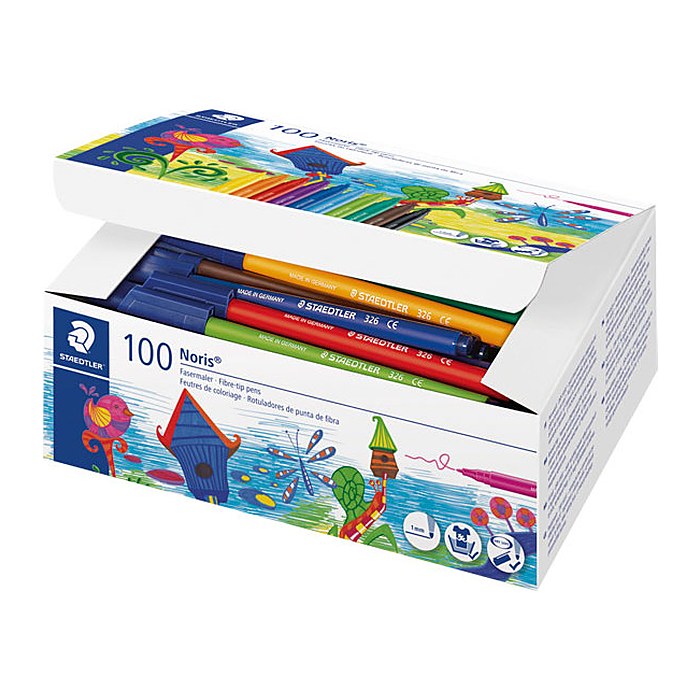 STAEDTLER Noris® 326 Filzstifte farbsortiert, 100 St.