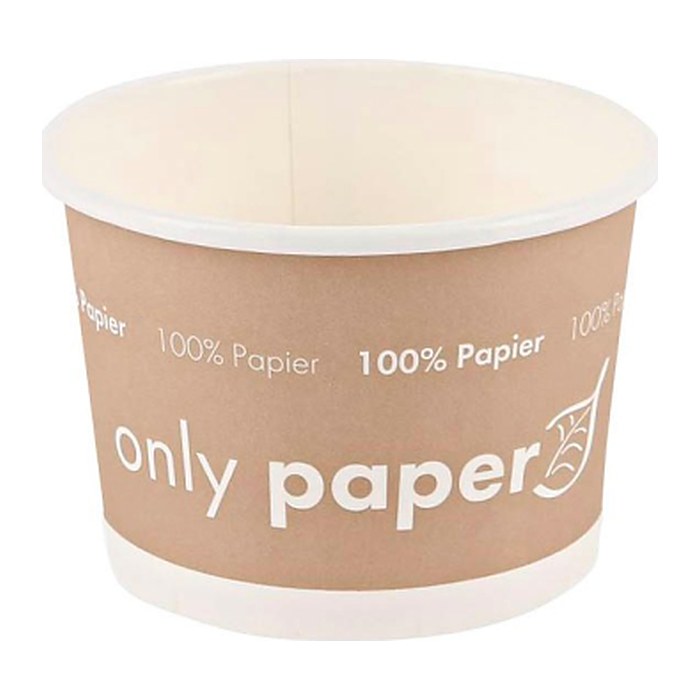 NATURE Star Einweg-Suppenbecher Only Paper braun, weiß 200 ml, 50 St.