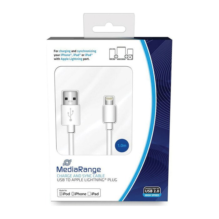 MediaRange Lade- & Datenkabel USB 2.0 auf Apple Lightning 1m