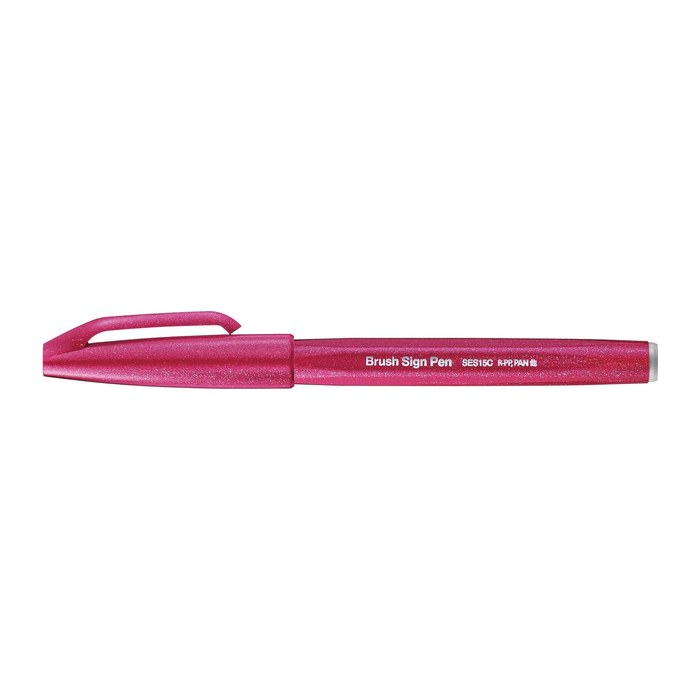 Pentel SES15C-B2X Brush-Pen rot, 1 St.