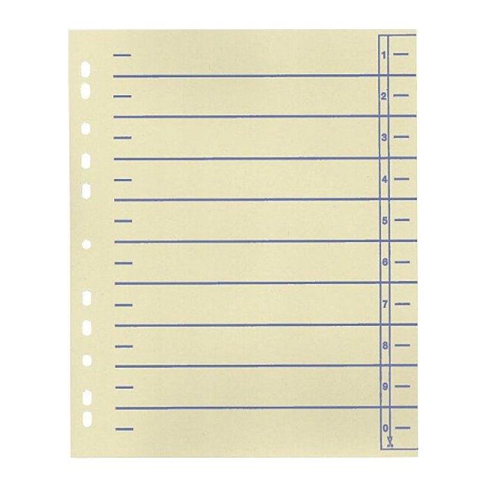 Wekre Trennblätter DIN A4 1-0 weiß/blau, 230 g/m², 100 Blatt