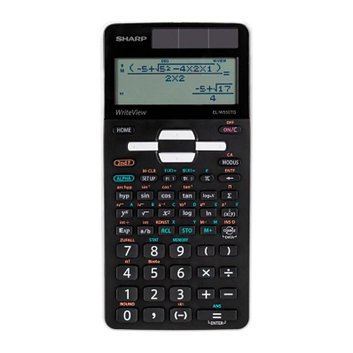 SHARP EL-W550TG Wissenschaftlicher Taschenrechner schwarz/grau