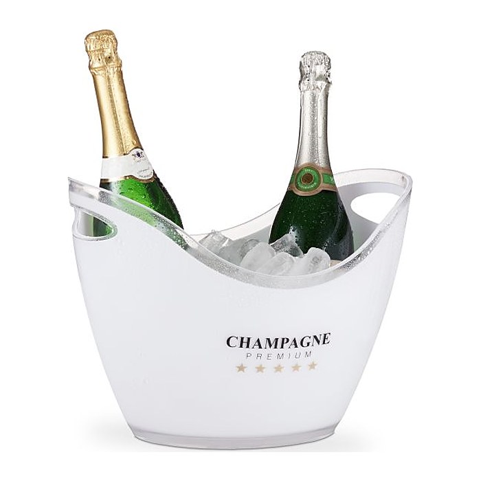 relaxdays Champagnerkühler weiß
