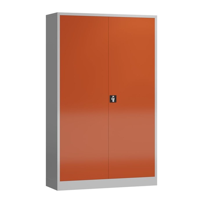 ClassiX Stahlschrank X-530384 feuerrot, lichtgrau 4 Fachböden 120,0 x 60,0 x 194,5 cm, aufgebaut, 1 St.