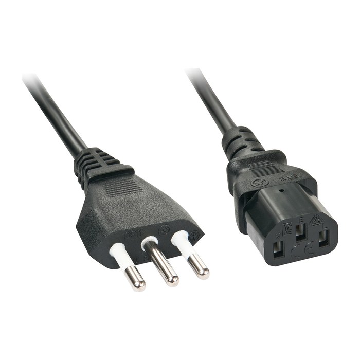 LINDY IEC-Netzkabel Italien IEC320 C1 2m