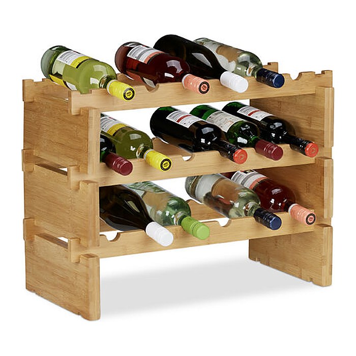 relaxdays Weinregal braun 60,0 x 28,5 x 45,0 cm, 1 St.