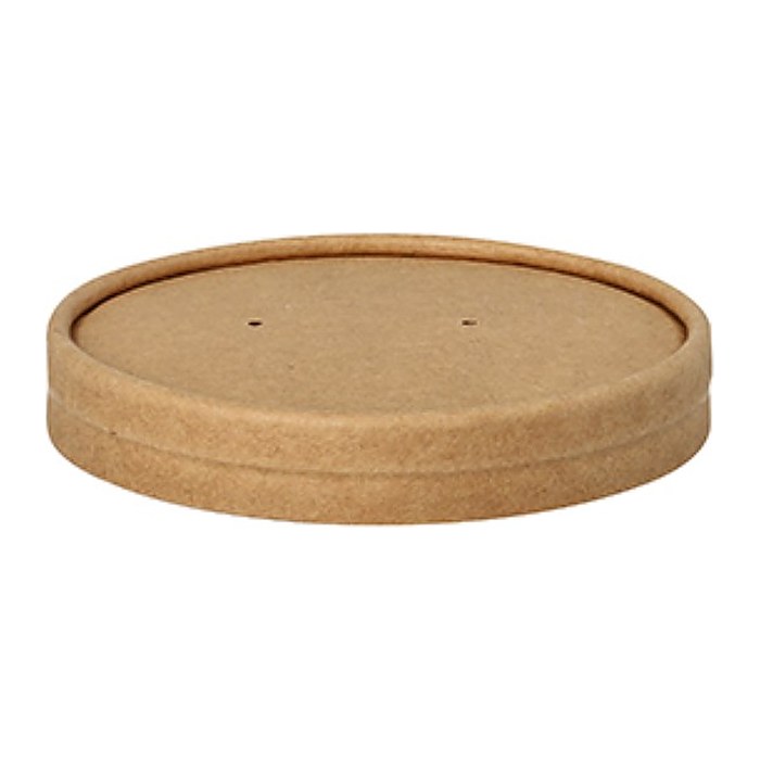 STARPAK Deckel für Einweg-Suppenbecher braun Ø 9,8 cm, 25 St.
