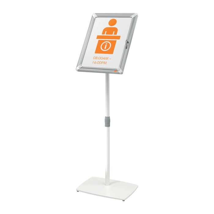 nobo Infoständer Premium Plus abschließbar silber DIN A3 42,0 x 30,0 x 80,0 - 131,0 cm, 1 St.
