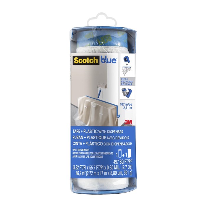 Scotch Blue™ Abdeckfolie mit Abroller transparent 270,0 cm x 17,0 m 1 Rolle