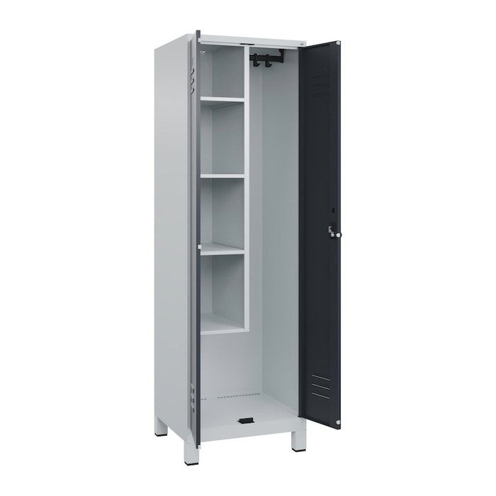 CP Putzmittelschrank Classic Plus 080110-00 S10008 anthrazitgrau, lichtgrau 4 Fachböden 60,0 x 50,0 x 195,0 cm, aufgebaut, 1 St.
