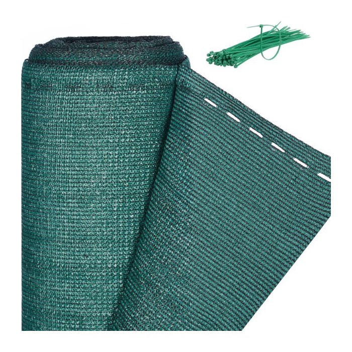 relaxdays Windschutznetz dunkelgrün 30,0 x 1,2 m