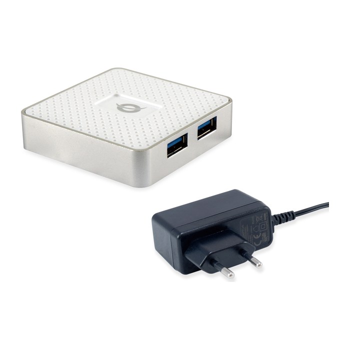 CONCEPTRONIC 4-Port Hub USB Micro-B->4xA3.0 m.Netz. ws
