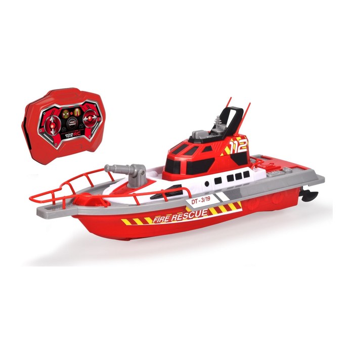 DICKIE Feuerwehrboot Ferngesteuertes Speedboot rot