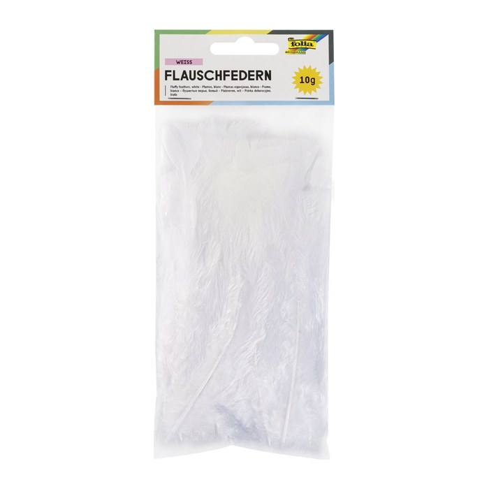 folia Federn mehrfarbig Flauschfedern MIX BUNT 100 g, 1 Pack