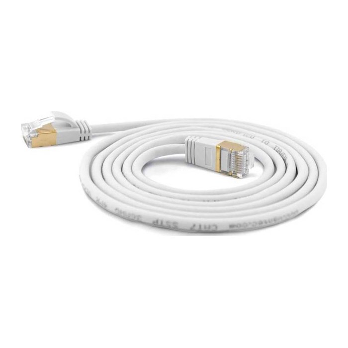 Wantec Patchkabel SSTP CAT7 Ste. CAT6a d=4mm 0,25m weiß