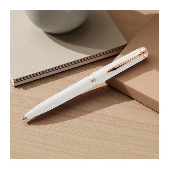Pelikan Kugelschreiber Souverän K600 weiß/rose-gold, Schreibfarbe: schwarz, 1 St.