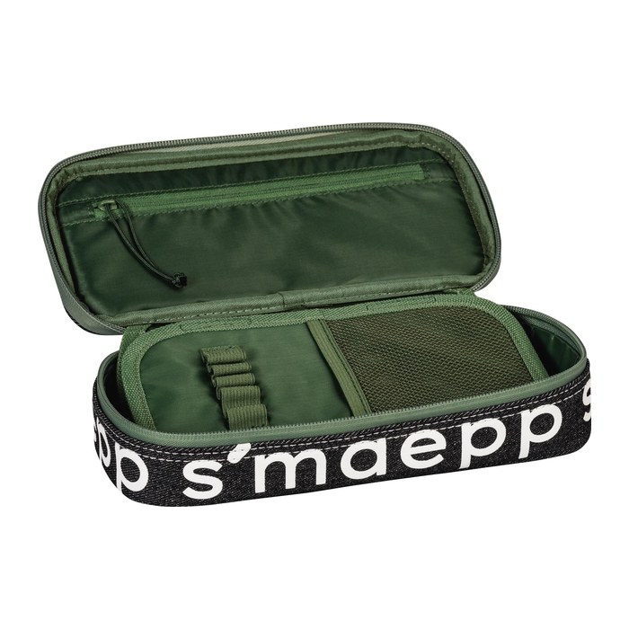 BRUNNEN Schlampermäppchen s'maepp urban classic schwarz/grün, 22,0 x 11,0 cm