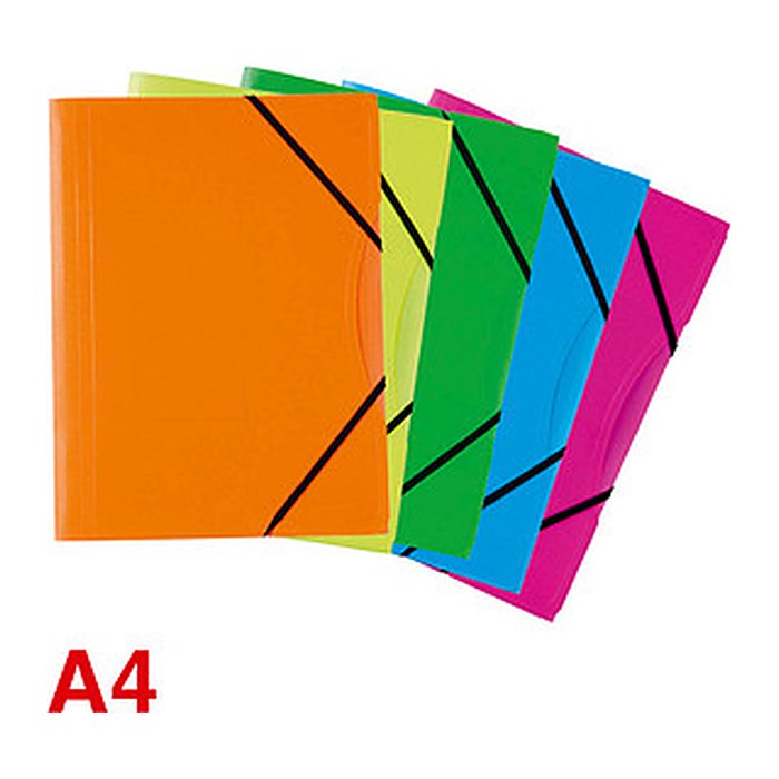 folia Sammelmappen NEON DIN A4 farbsortiert, 5 St.