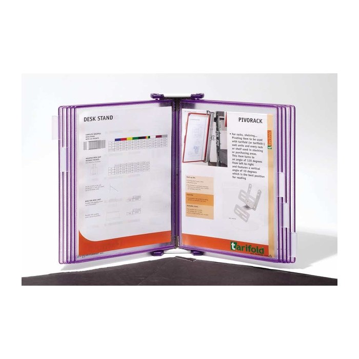 tarifold Wand-Sichttafelsystem Candy Line 414178 DIN A4 violett mit 10 St. Sichttafeln, 1 St.