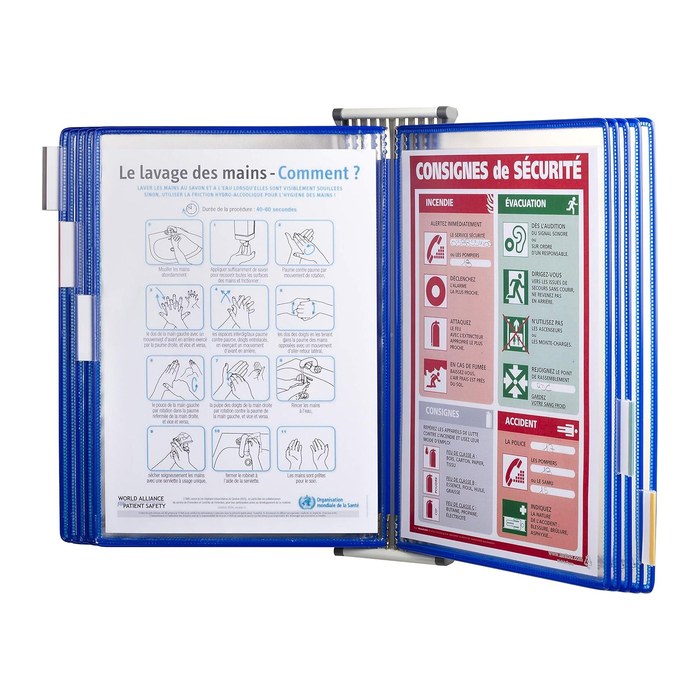 tarifold Wand-Sichttafelsystem 414101 DIN A4 blau mit 10 St. Sichttafeln, 1 St.