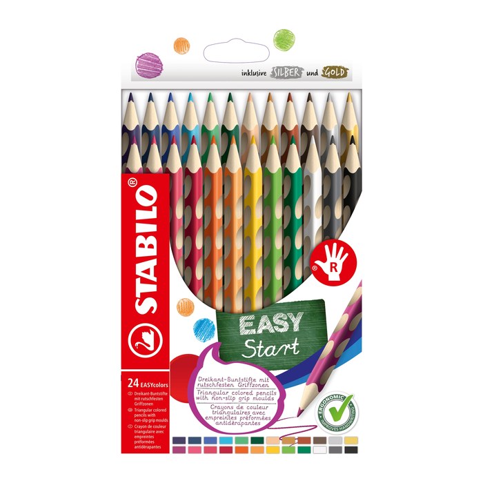 STABILO EASYcolors R Buntstifte farbsortiert, 24 St.