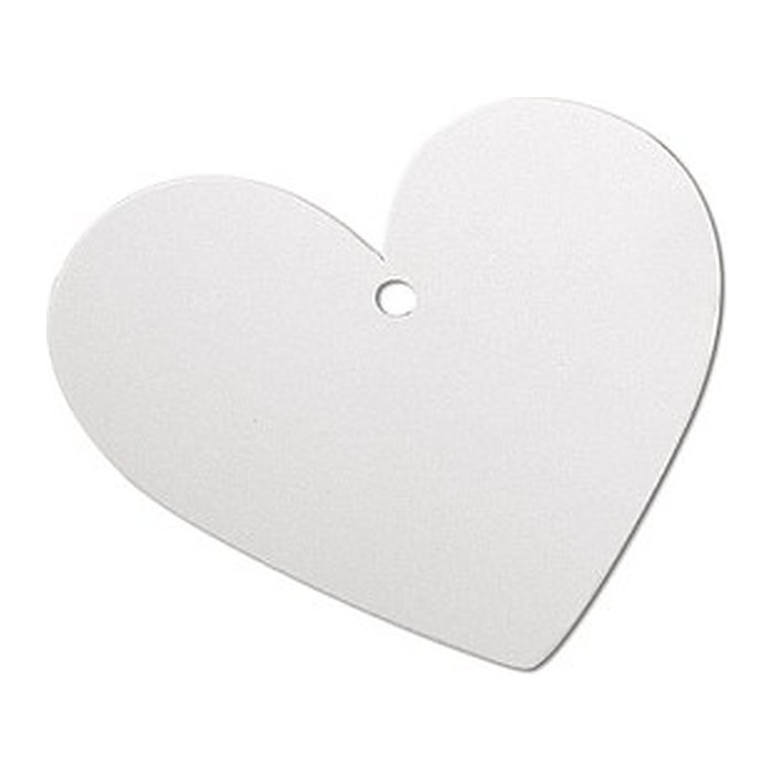 Rayher Geschenkanhänger weiß Tags-Herz, 24 St.