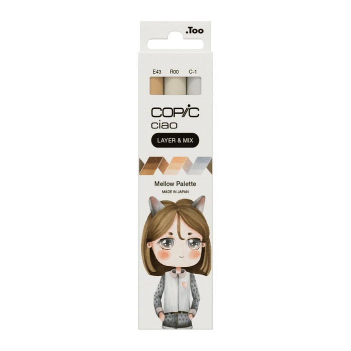 COPIC® Ciao Mellow Palette Layoutmarker-Set farbsortiert 1,0 + 6,0 mm, 3 St.