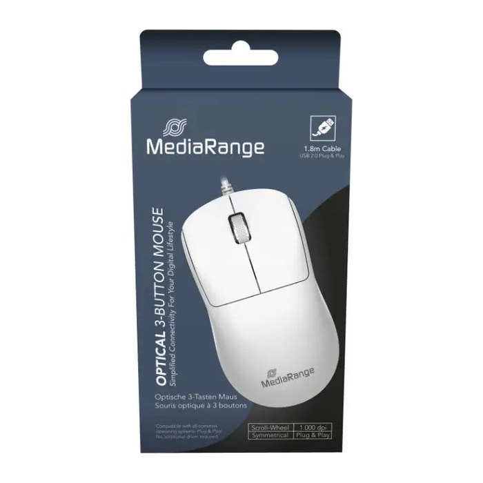 MediaRange MROS257 Maus kabellos weiß