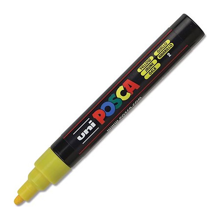 uni-ball POSCA PC-5M Acrylstift gelb 1,8 - 2,5 mm, 1 St.