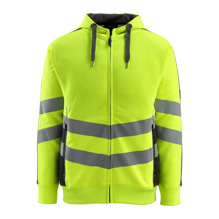 MASCOT® unisex Warnschutz-Langarmshirt Corby gelb, schwarz Größe L, 1 St.