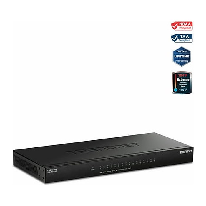 TRENDnet Switch 16-Port 2.5G Unmanaged 19"