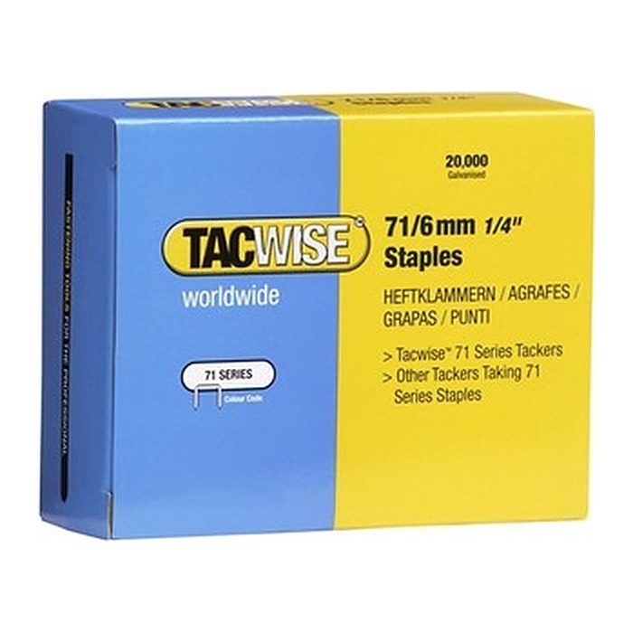 TACWISE™ Tackerklammern Typ 71/6mm, 0367 6 mm, 20.000 St.